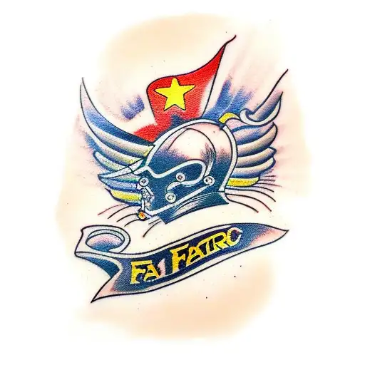 F1 car tattoo design idea