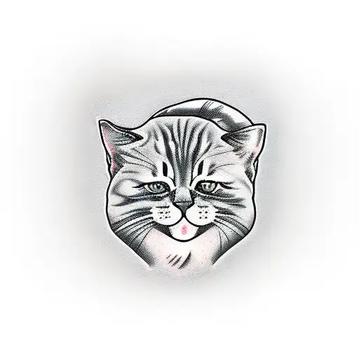 the word meow in the shape of a F1 car tattoo design idea