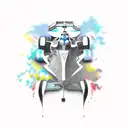 F1 car tattoo design idea