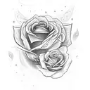 Chicano eye with dollar rose and text tattoo design idea