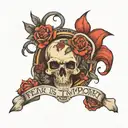 Fear is temporary, sorrow is permanent tattoo design idea
