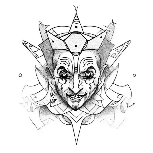 jester tattoo design idea