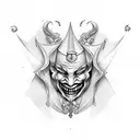 jester tattoo design idea