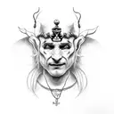 jester tattoo design idea