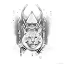 electric guitar  tattoo design idea