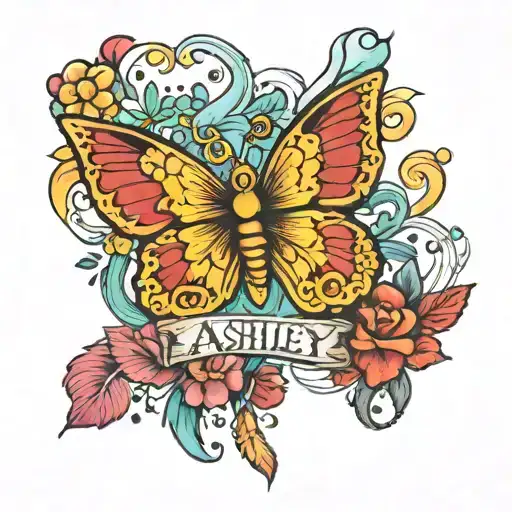 the name Ashley  tattoo design idea