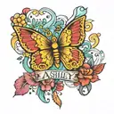 the name Ashley  tattoo design idea