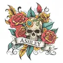 the name Ashley  tattoo design idea
