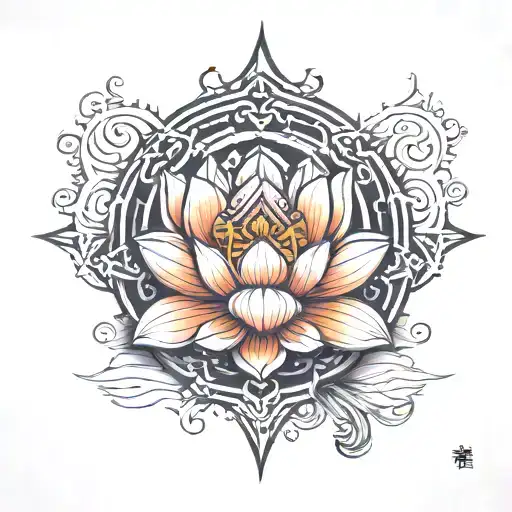 lotus the last air bender  tattoo design idea