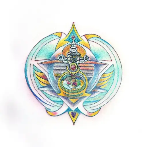 brahma vishnu mahesh symbol tattoo design idea