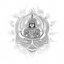 brahma vishnu mahesh symbol tattoo design idea