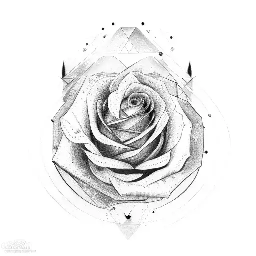 gemini rose  tattoo design idea