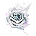 gemini star rose  tattoo design idea