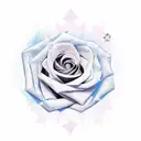 gemini star rose  tattoo design idea