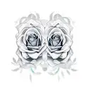 gemini rose  tattoo design idea