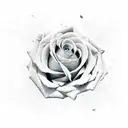 gemini rose  tattoo design idea