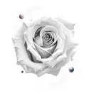 gemini rose tattoo design idea