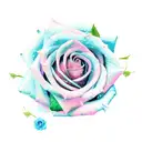 gemini rose tattoo design idea