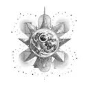 Astroworld theme tattoo design idea