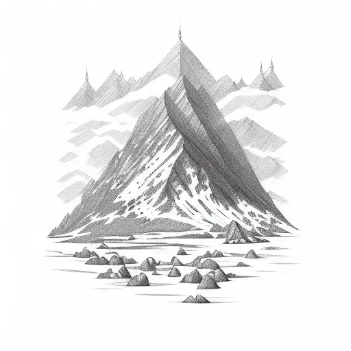 Jones Mountain twin  tattoo design idea