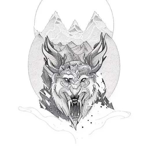 Design a tattoo inspired by the 2024 Jones Mountain Twin snowboard, capturing its adventurous spirit and rugged beauty.  tattoo design idea