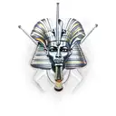 pharaoh crack face tattoo design idea