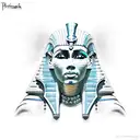 pharaoh crack face tattoo design idea