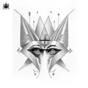 pharaoh crack face tattoo design idea