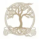 A minimalist tattoo of a Celtic tree of life, symbolizing strength, wisdom, and connection to her Irish roots tattoo design idea