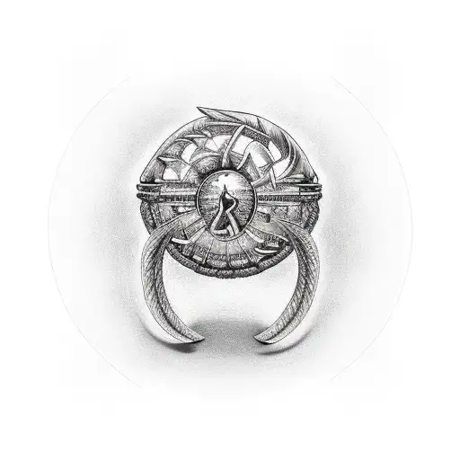 fire ring tattoo design idea