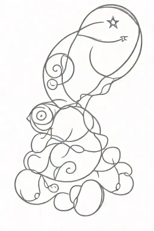 Hippie moon tattoo design idea