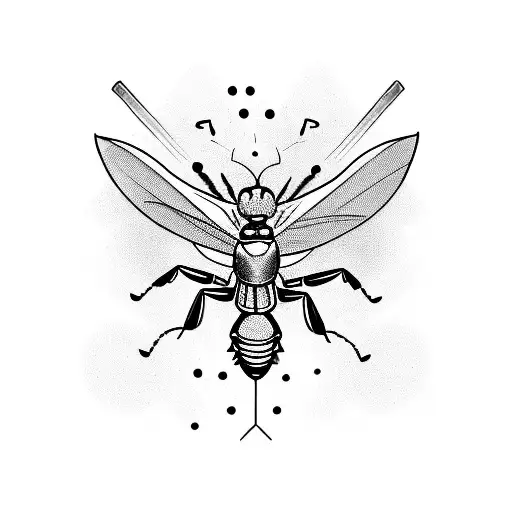 a insect cricket with name Nolan Taylor and 09/24/2001 zodiac sign libra tattoo design idea