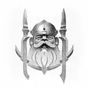 Dwarven Hammer (Realism) tattoo design idea