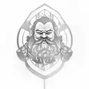 Dwarven Hammer (Realism) tattoo design idea