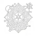 LSD molecule tattoo design idea