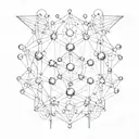 LSD molecule tattoo design idea