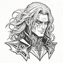 alucard portrait from castlevania tattoo design idea