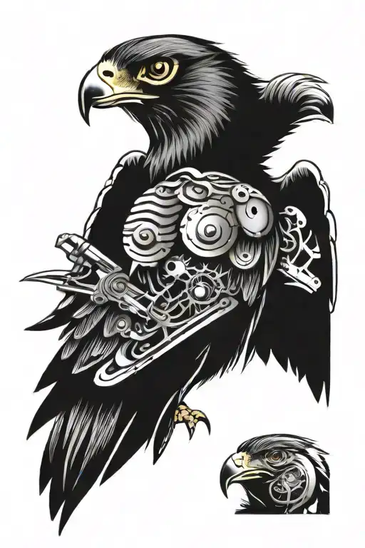 peregrine falcon tattoo design idea