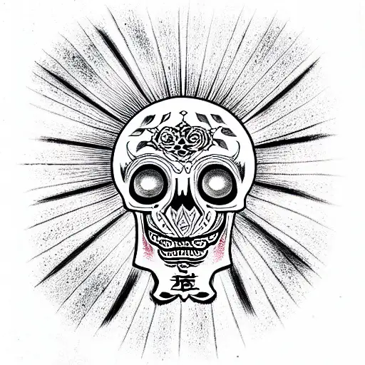 Skull tattoo design idea