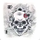 Skull tattoo design idea