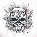 Skull tattoo design idea