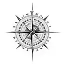 compass with coordinates  tattoo design idea
