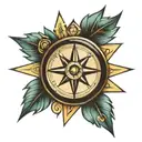 compass rose pointy  tattoo design idea