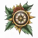 compass rose pointy  tattoo design idea