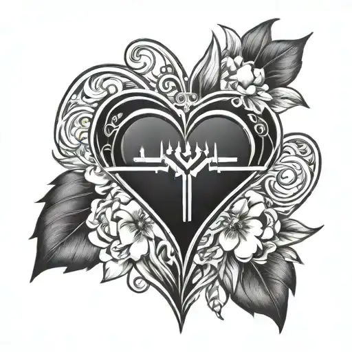 Sacred Heart tattoo design idea