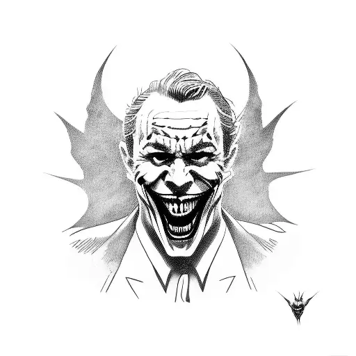 Heath Ledger's Joker as a Superman tattoo design idea