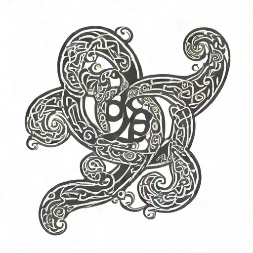 Celtic triskelion tribal inspired design tattoo design idea