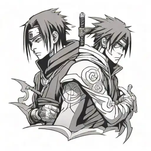 Itachi uchiha und gaara tattoo design idea