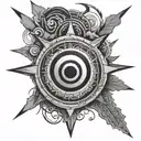 Itachi uchiha sharingan  tattoo design idea