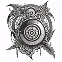 Itachi uchiha sharingan  tattoo design idea